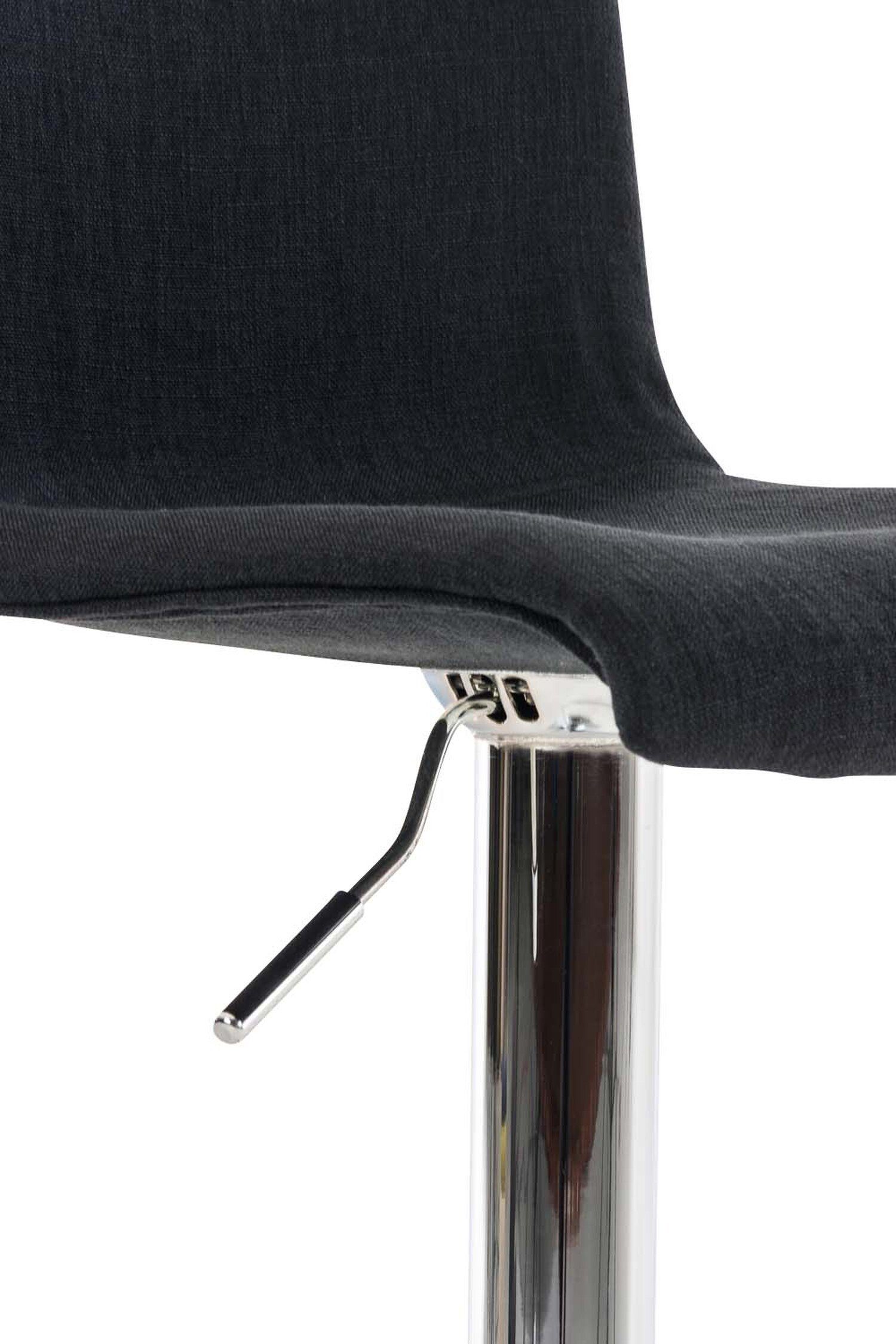 Gestell - (mit - & Hoover Sitzfläche: Barhocker Theke Küche Hocker für - Fußstütze Chrom Schwarz Metall Stoff Tresenhocker), TPFLiving