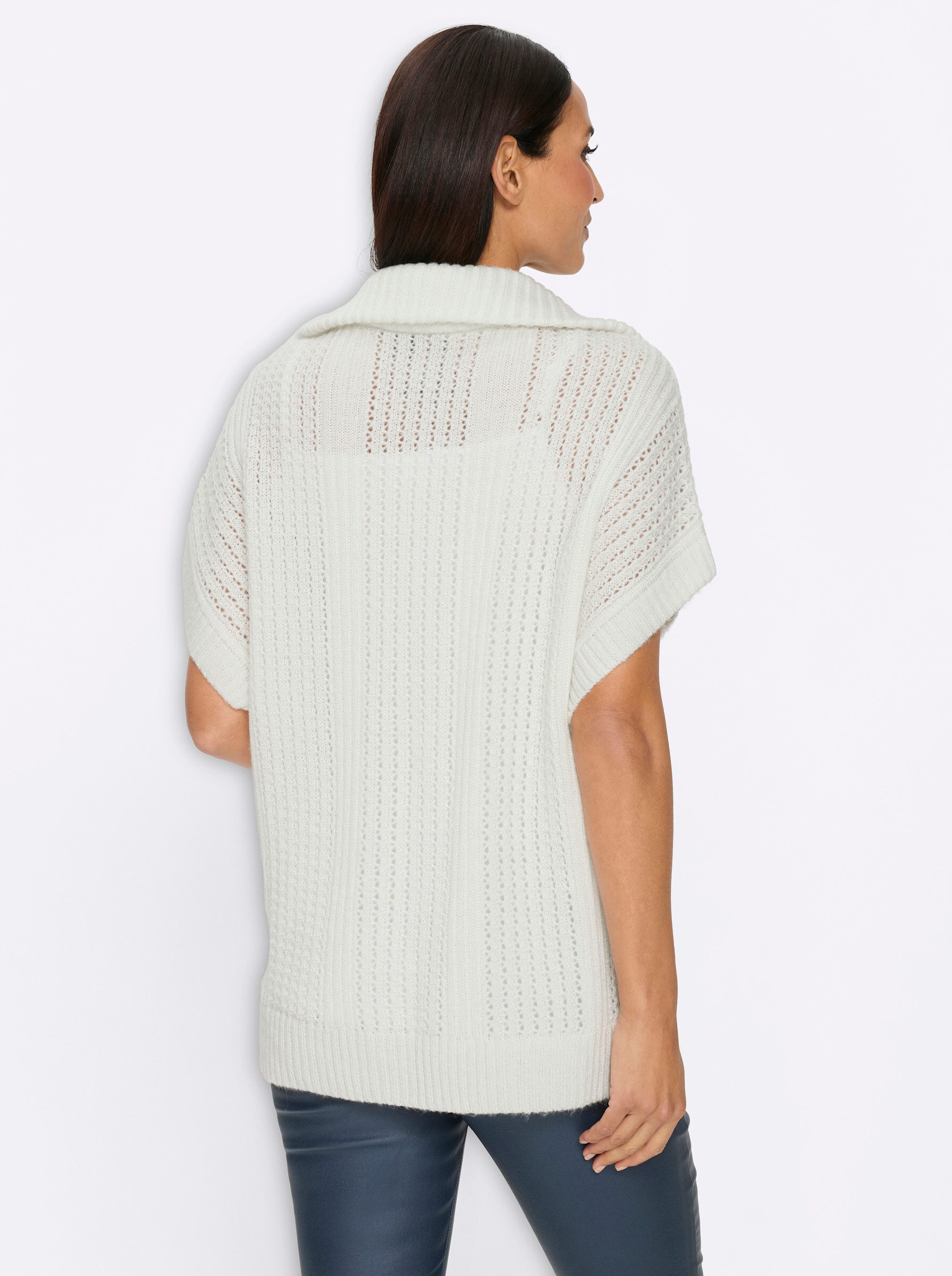 heine Strickjacke Strickjacke Kurzarm Struktur