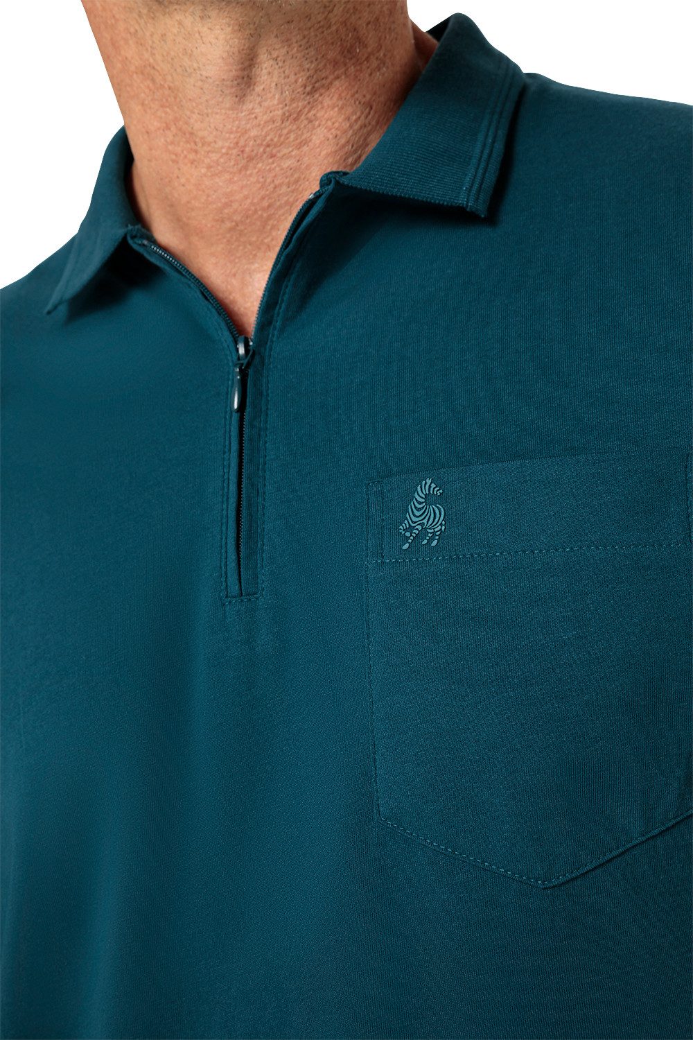 Jacques Britt Langarm-Poloshirt Superweich mit hohem Baumwoll-Anteil