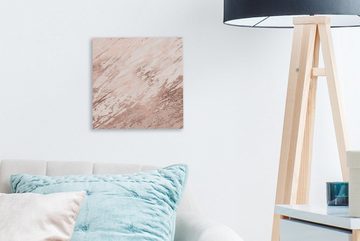 OneMillionCanvasses® Leinwandbild Marmor - Rosa - Roségold, (1 St), Leinwand Bilder für Wohnzimmer Schlafzimmer