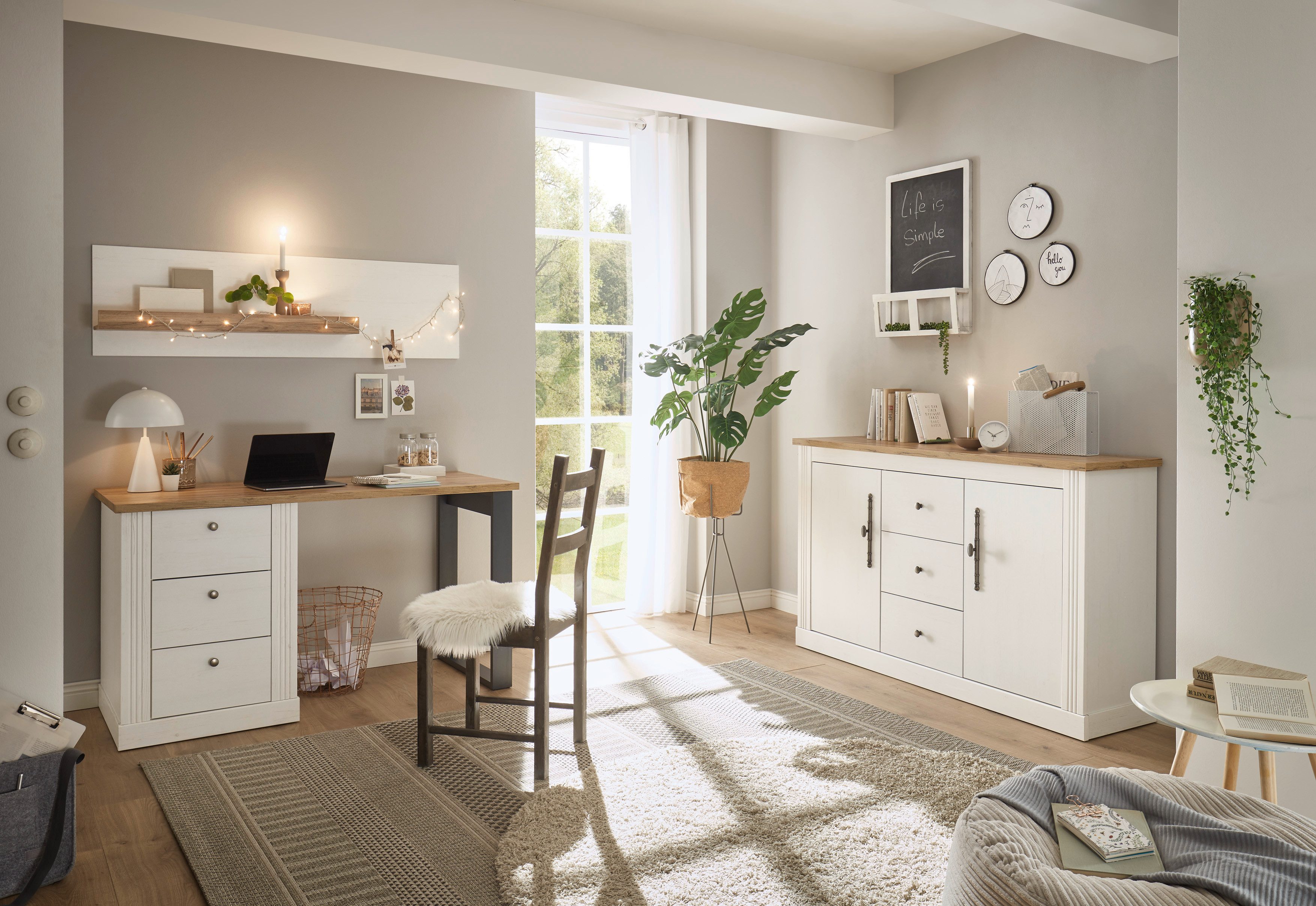 Home affaire Büromöbel-Set Westminster, im romantischen Landhausstil, exclusiv by Otto