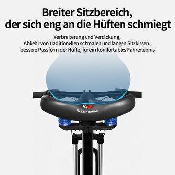 DAKYAM Fahrradsattel komfortabel Fahrrad Sattel, Wasserdicht und Atmungsaktiv, breiteres Design