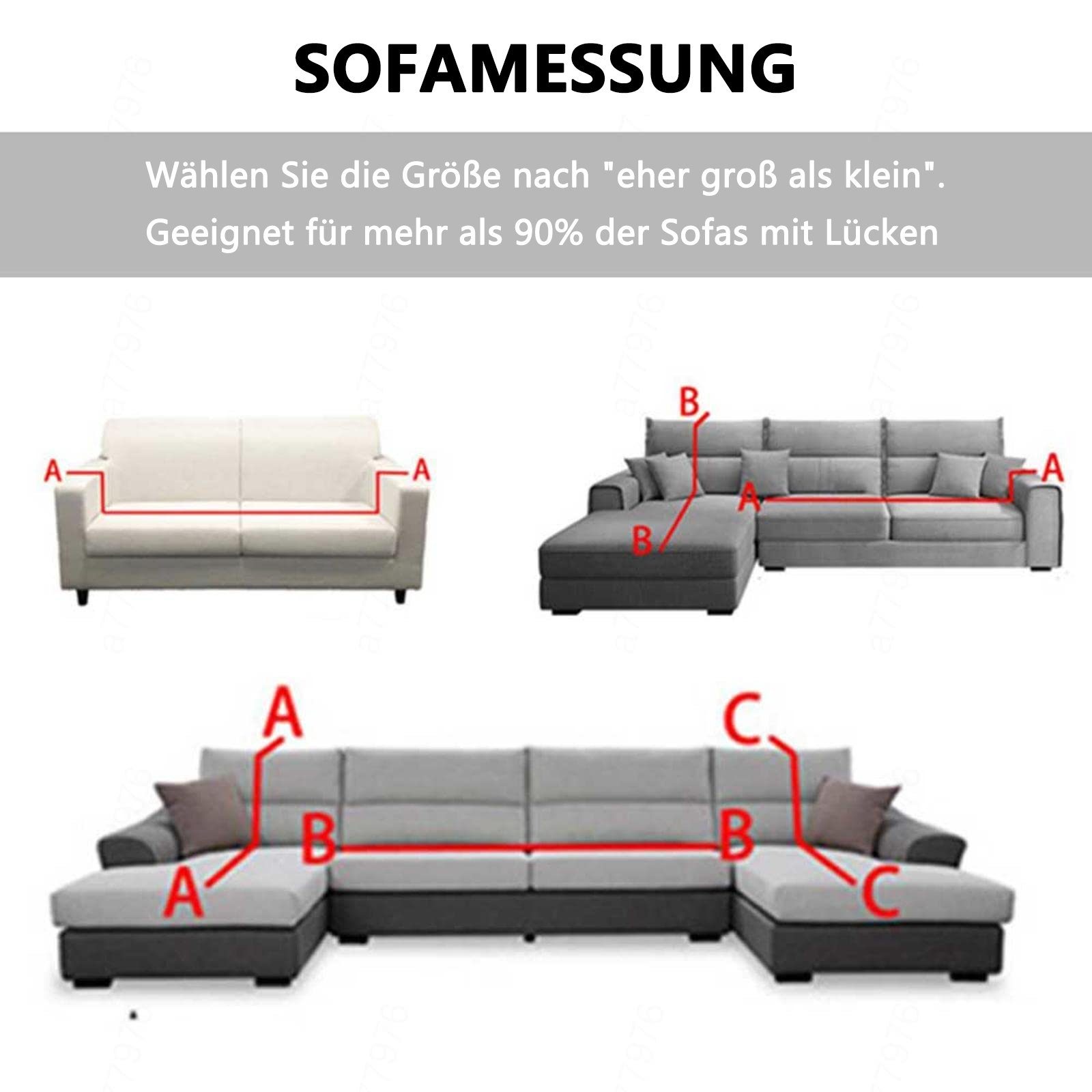 Rutsch, Sofahusse Sofaschoner, Juoungle Sofabezug Anti-Rutsch-Sofakissen, Anti grau(90*210cm)