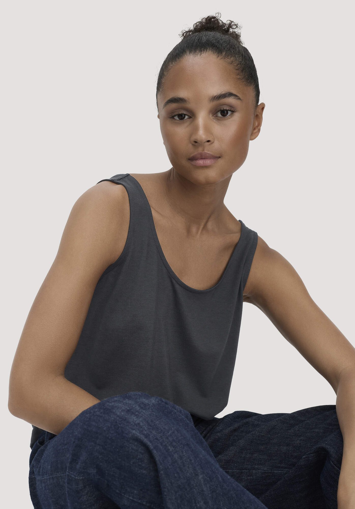 Hessnatur Shirttop aus TENCEL™ Lyocell mit Bio-Baumwolle (1-tlg)