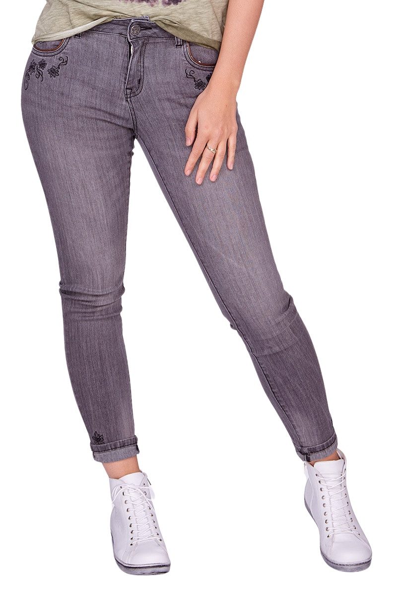 Hangowear Trachtenjeans Trachtenjeans Damen - WENCKE - grau