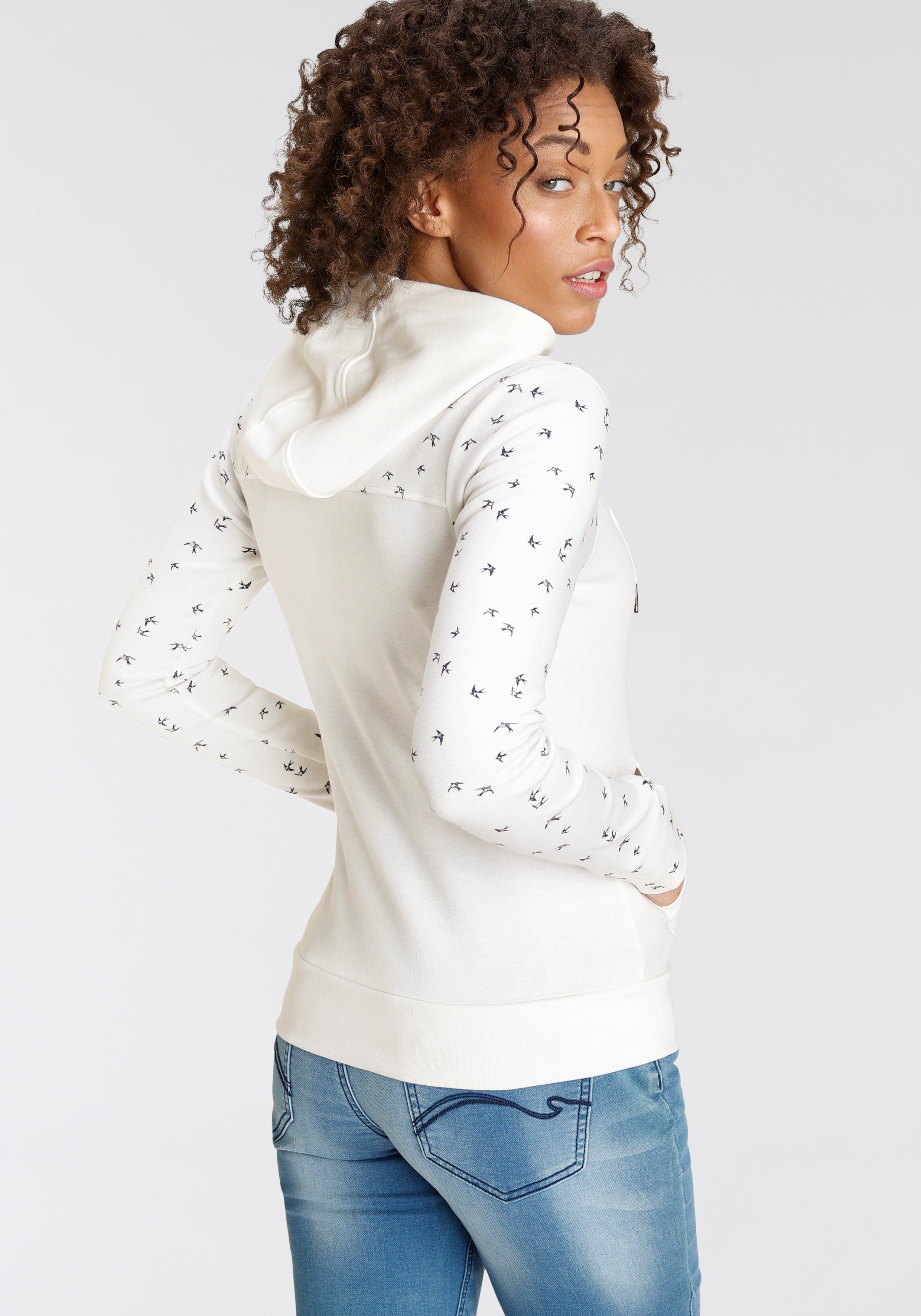 KangaROOS Kapuzensweatjacke mit filigranem Print – Bild 2 von 5