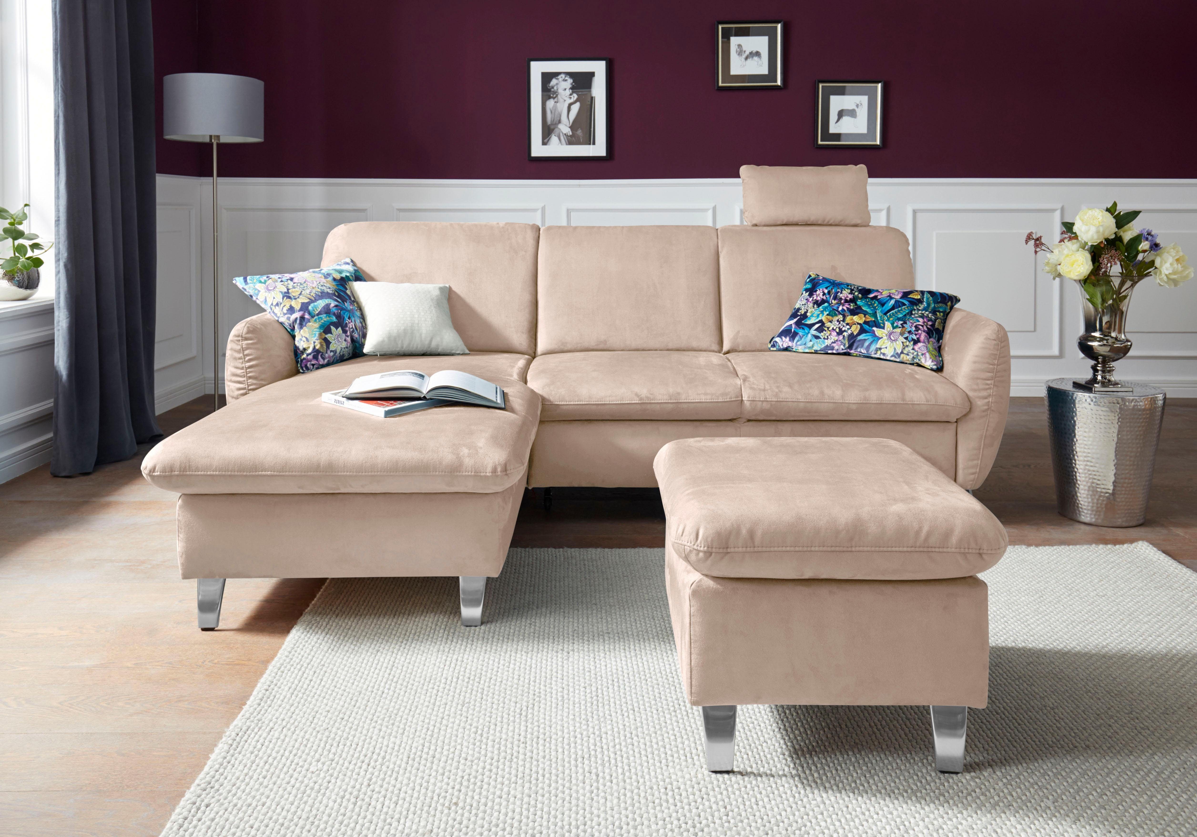sit&more Ecksofa Daytona L-Form, mit Federkern, einer Kopfstütze und wahlweise mit Bettfunktion
