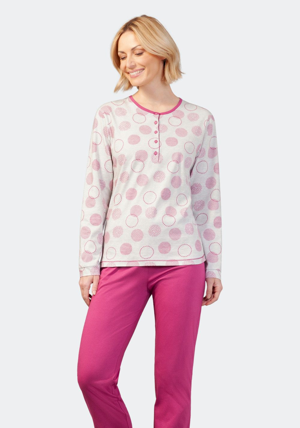 Schlafanzug Hajo, Damen Schlafanzug Premium Cotton 46072