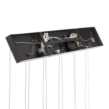 Lindby LED-Hängeleuchte Jolasi, dimmbar, LED-Leuchtmittel fest verbaut, warmweiß, Modern, Eisen, Aluminium, Acryl, Schwarz, 11 flammig, inkl.