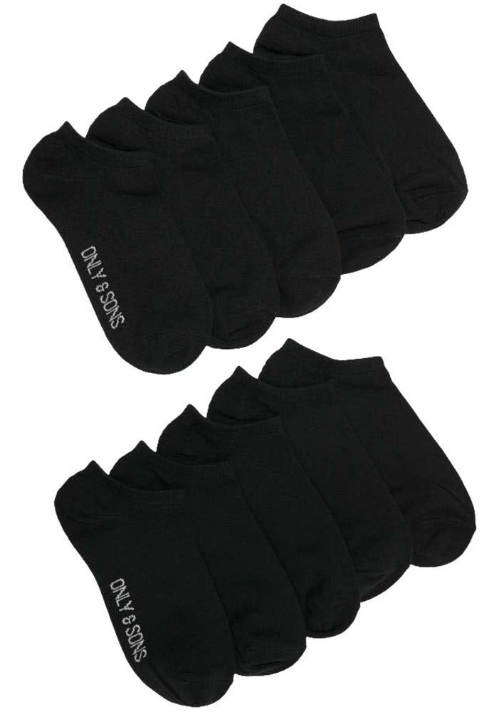 ONLY & SONS Sneakersocken ONSFINCH SNEAKER SOCK 10-PACK NOOS (Packung, 10-Paar) Baumwollmischung, Einheitsgröße