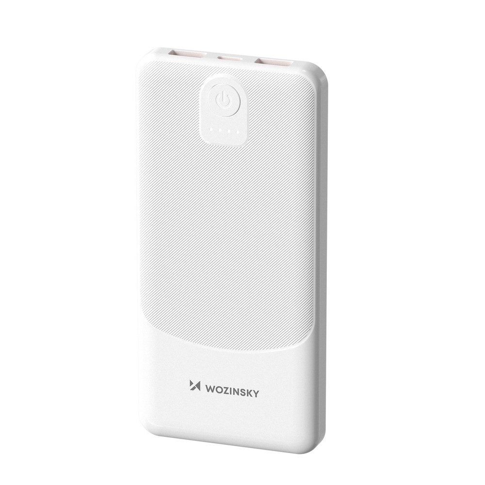 Wozinsky Zusatzakku Handyladegerät Reiseakku Powerbank WPBBK-3 10000 mAh (3,7 V, 1 St), 10000 mAh, 2x USB-A, LED-Anzeige, feuerfest