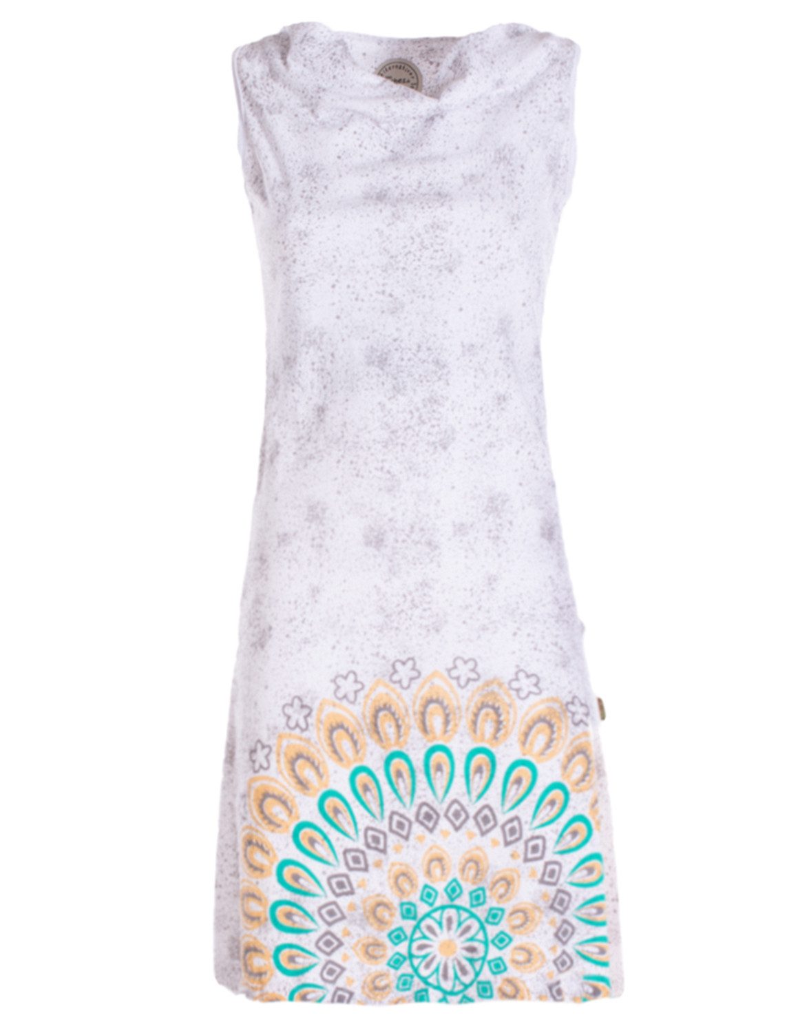 Vishes Sommerkleid Damen Sommerkleid Armlos Mandala-Kleid Tunika-Kleid T-Shirtkleid Boho, Goa, Hippie Style