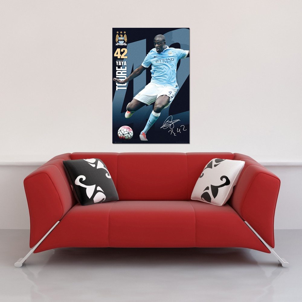 Poster Manchester City - Poster - Yaya Toure 15/16