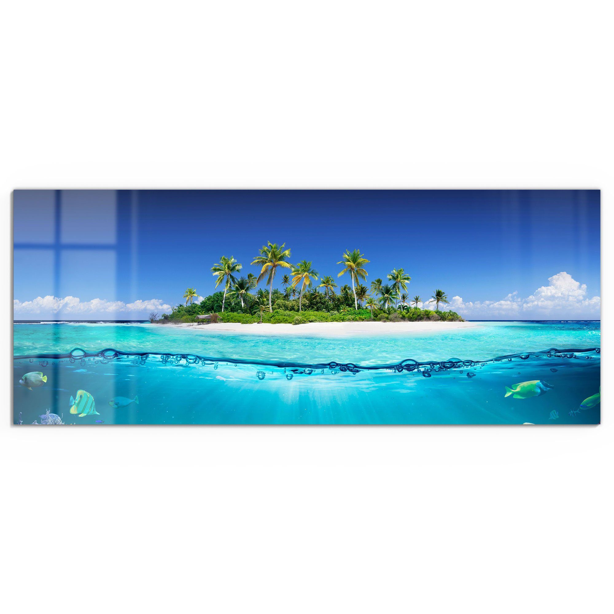 DEQORI Glasbild 'Insel im tropischen Meer', günstig online kaufen