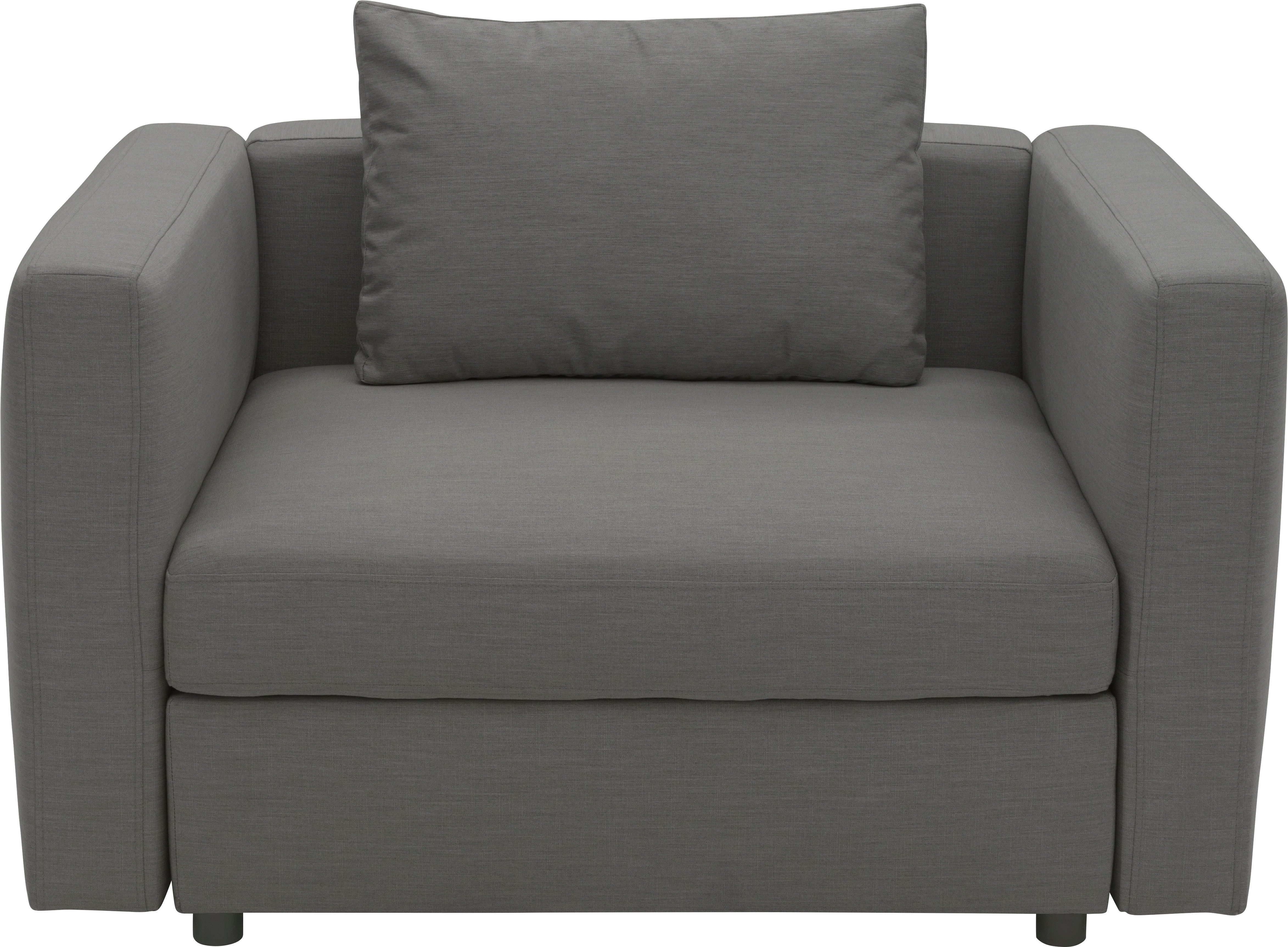 DOMO collection Sessel Solskin, individuell erweiterbar, für Garten, Terrasse, Balkon, Formschön mit losem Sitz- und Rücken-Kissen, speziell für Outdoor