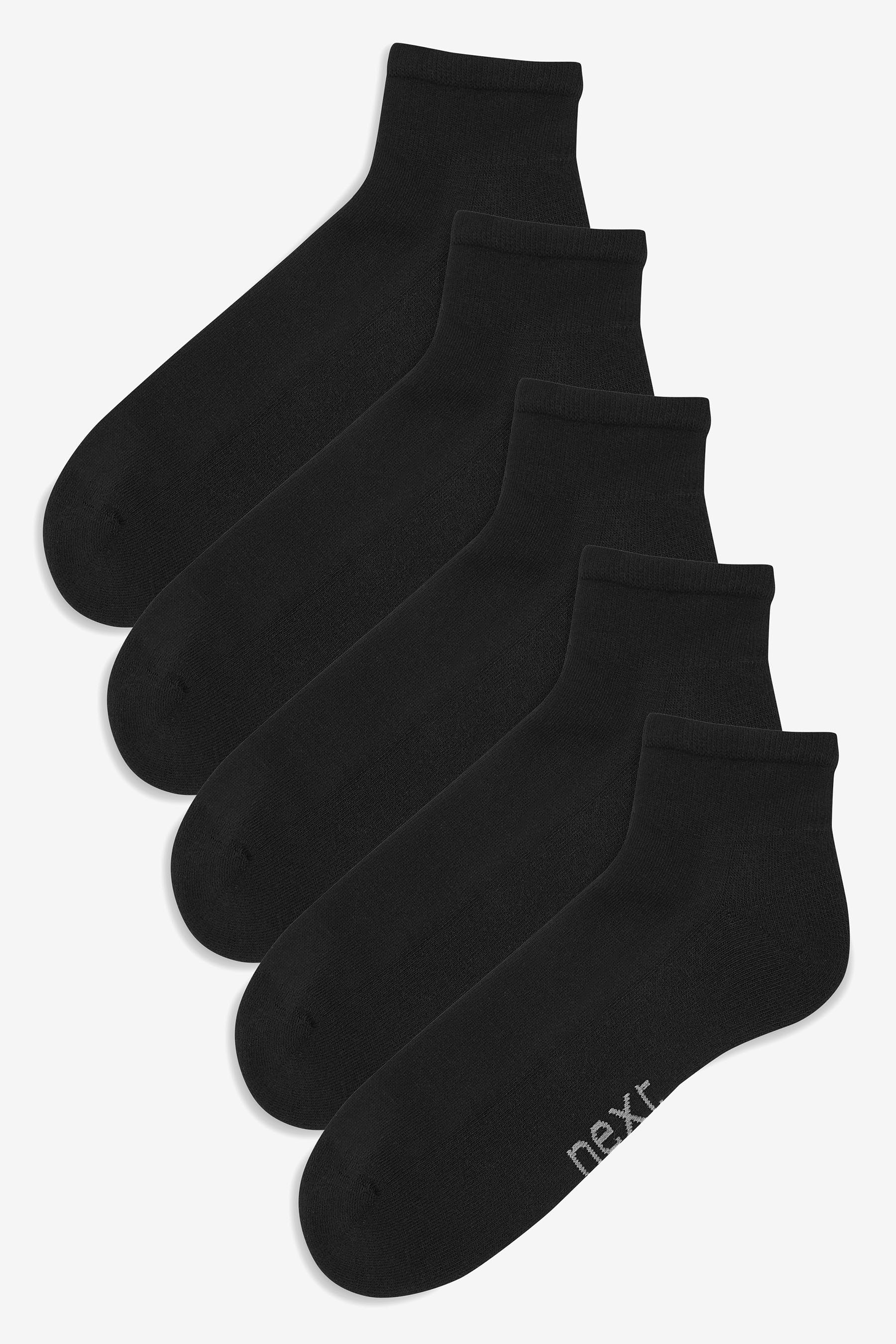 Next Sneakersocken 5er-Pack Sneakersocken mit gepolsterter Sohle (5-Paar) Black
