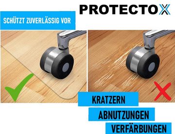 MAVURA Bodenschutzmatte PROTECTOX Bürostuhl Unterlage Transparent Fußbodenschutz, Stuhlmatte Antirutsch & Kratzfest 90x130cm