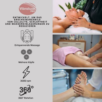Best Direct® Massagegerät Vibraluxe Pro®, In 2 Varianten 6-tlg., silber oder gold, zur Straffung der Haut, Vibration und Rotation mit Bimsstein Diätplan