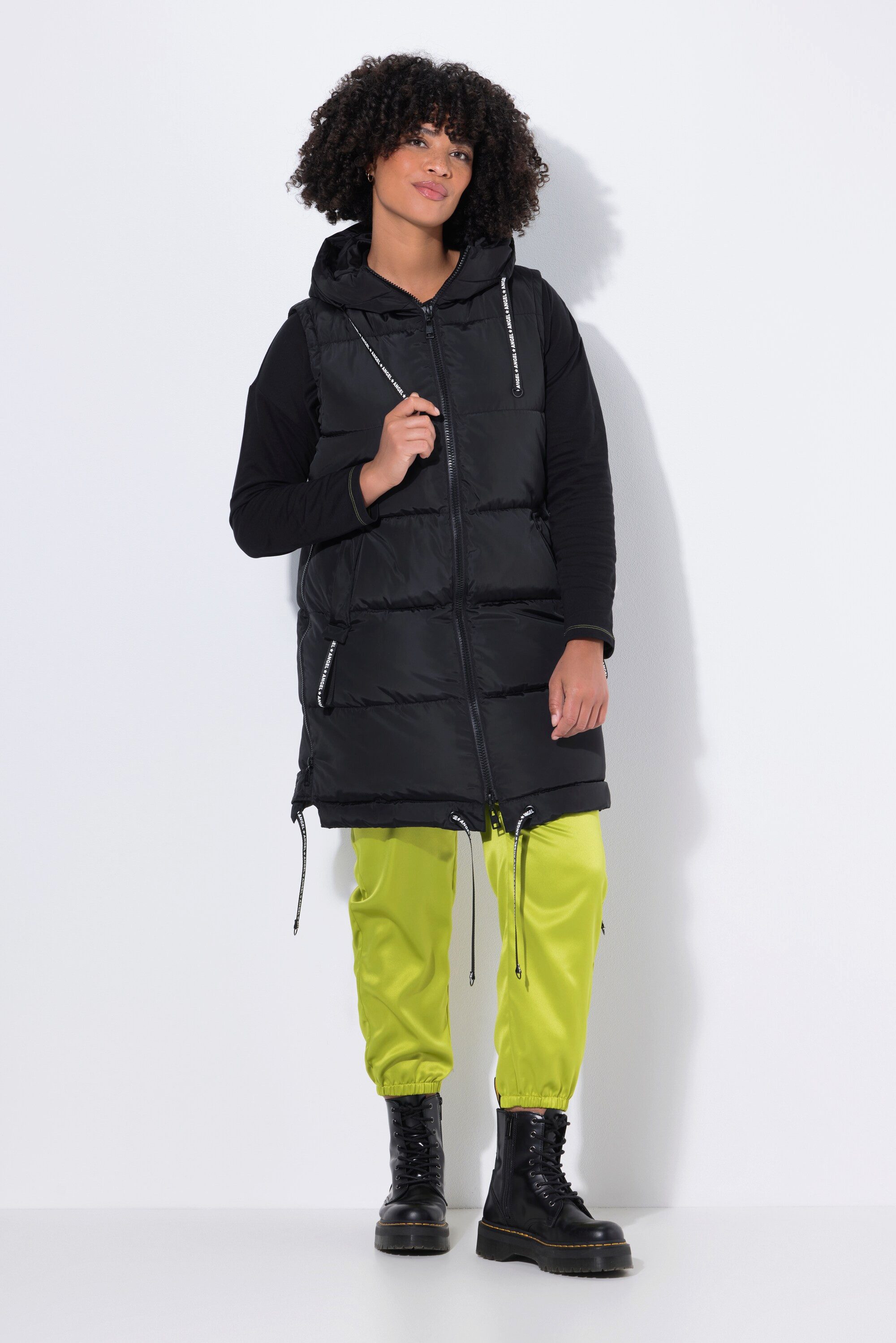 Angel of Style Steppweste Long-Steppweste A-Linie Kapuze günstig online kaufen