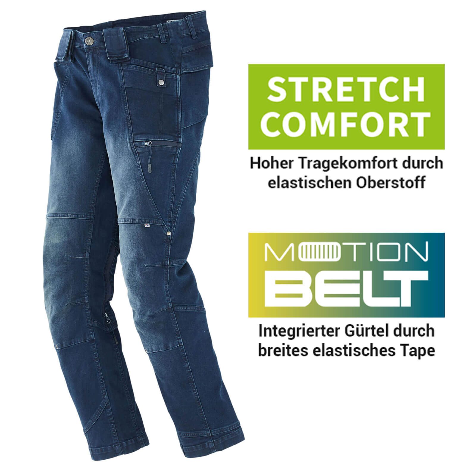 Terrax Workwear Arbeitshose Herren Denim-Arbeitshose Jeans-Look in sportlic günstig online kaufen