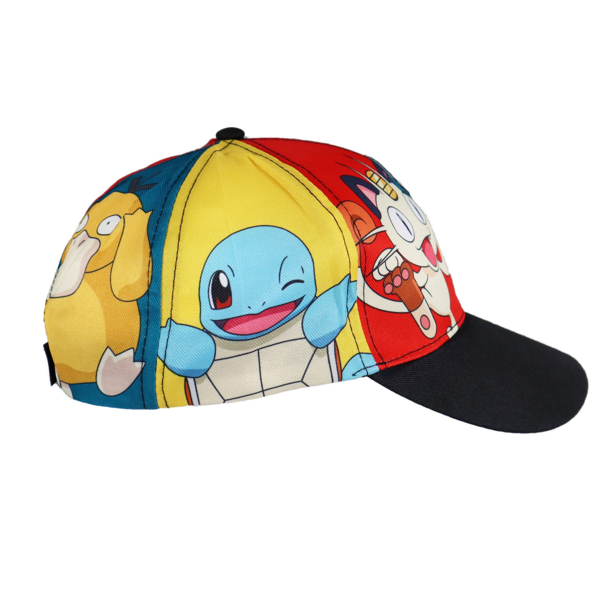 POKÉMON Baseball Cap Pokemon Pikachu Mauzi Basecap Baseball Kappe Mütze allover Print Gr. 54 bis 56