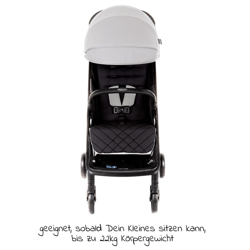 mit - Liegefunktion, Sportwagen kg Kinder-Buggy Regenschutz 5,8 Steeple bis Myavo nur Gray, faltbar kg Graco 22