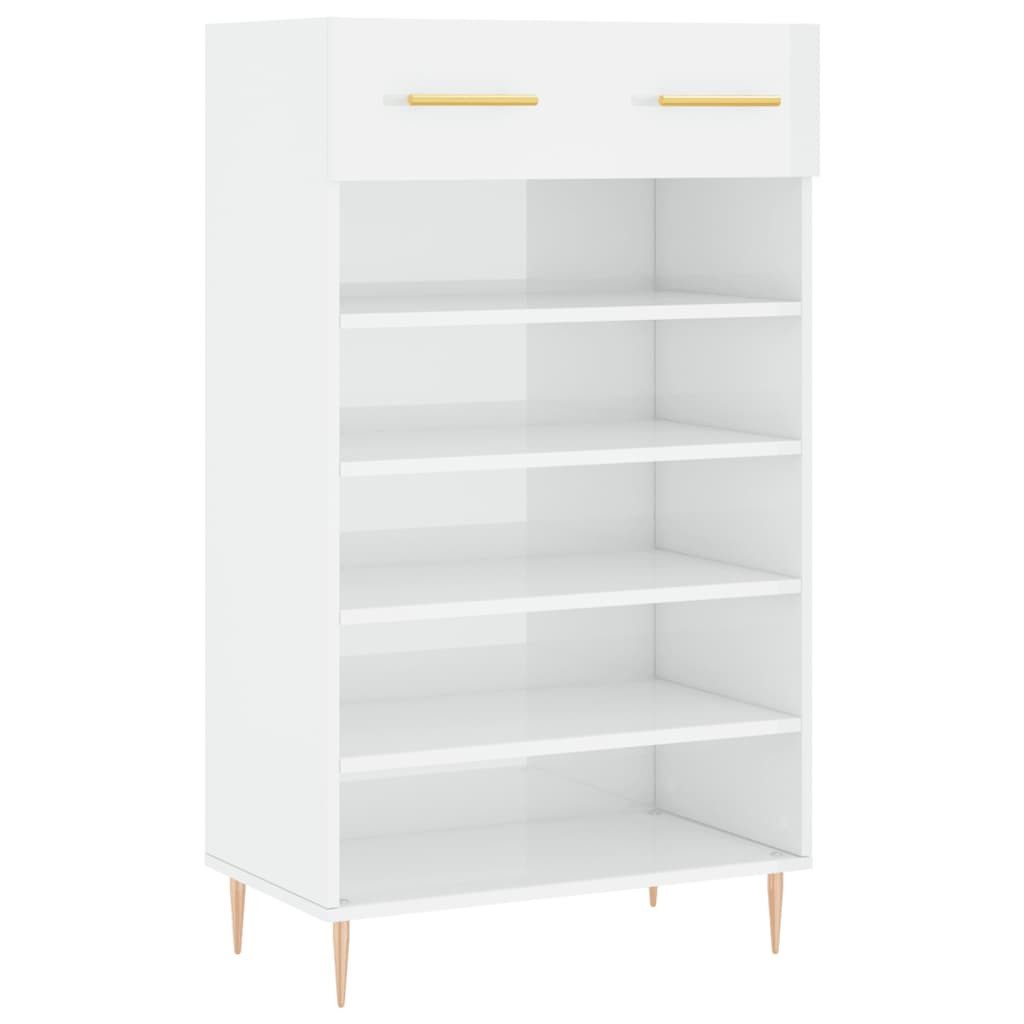 vidaXL Schuhschrank Schuhschrank Hochglanz-Weiß 60x35x105 cm günstig online kaufen