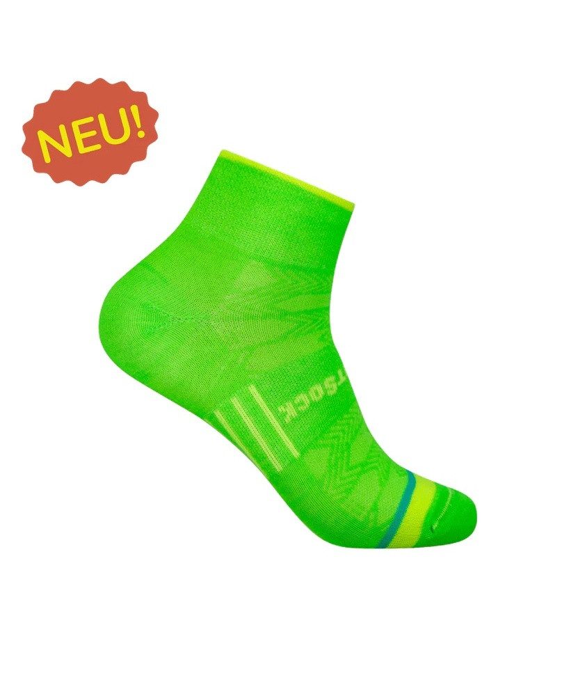 Sportsocken Quarter Coolmesh II (dünn, atmungsaktiv, bequem) lime - 1 Paar