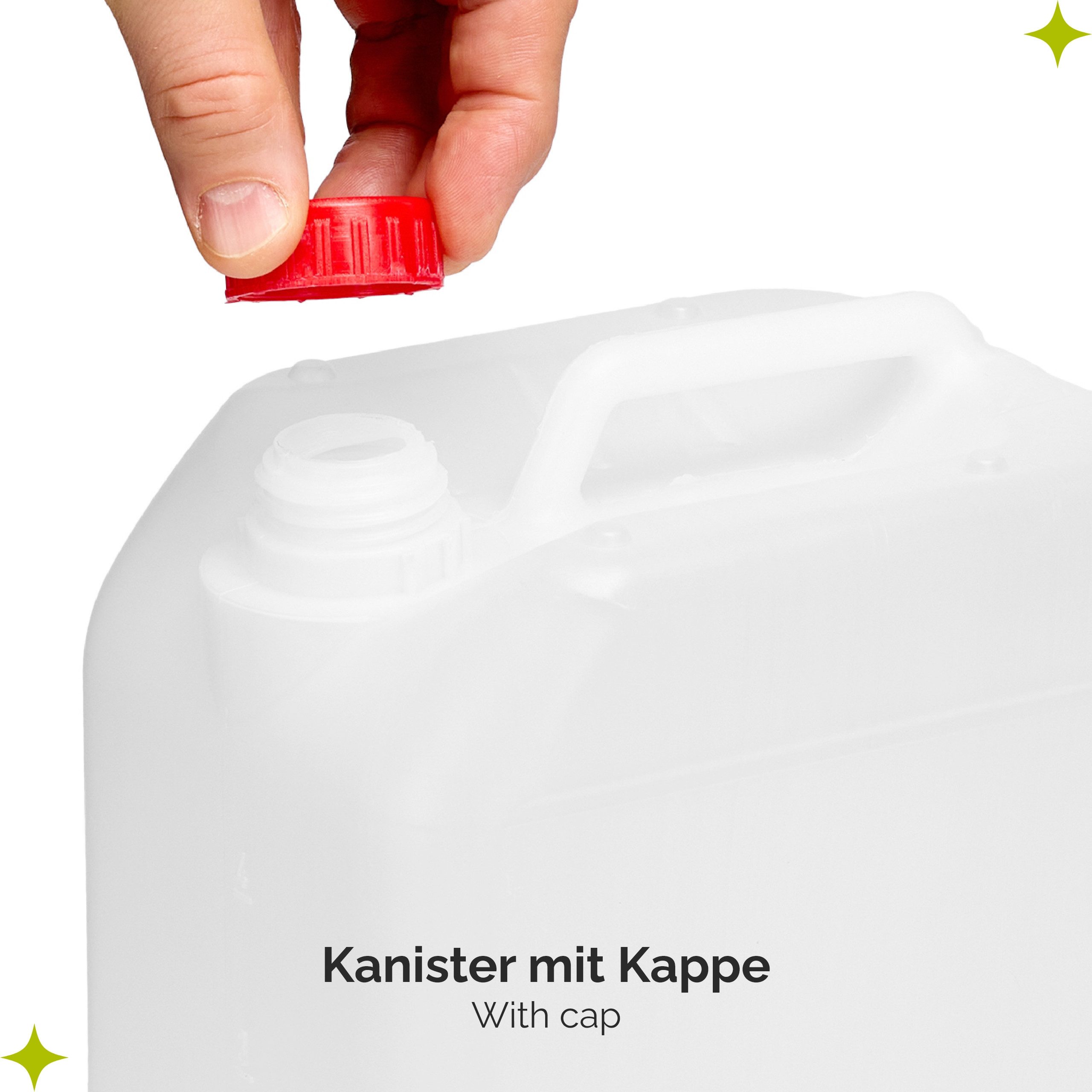 Garronda Kanister 5L Wasserkanister BPA-frei Wasserbehälter Kanister Weiß GD-0082 (1 St), für Lebensmittel und Chemikalien