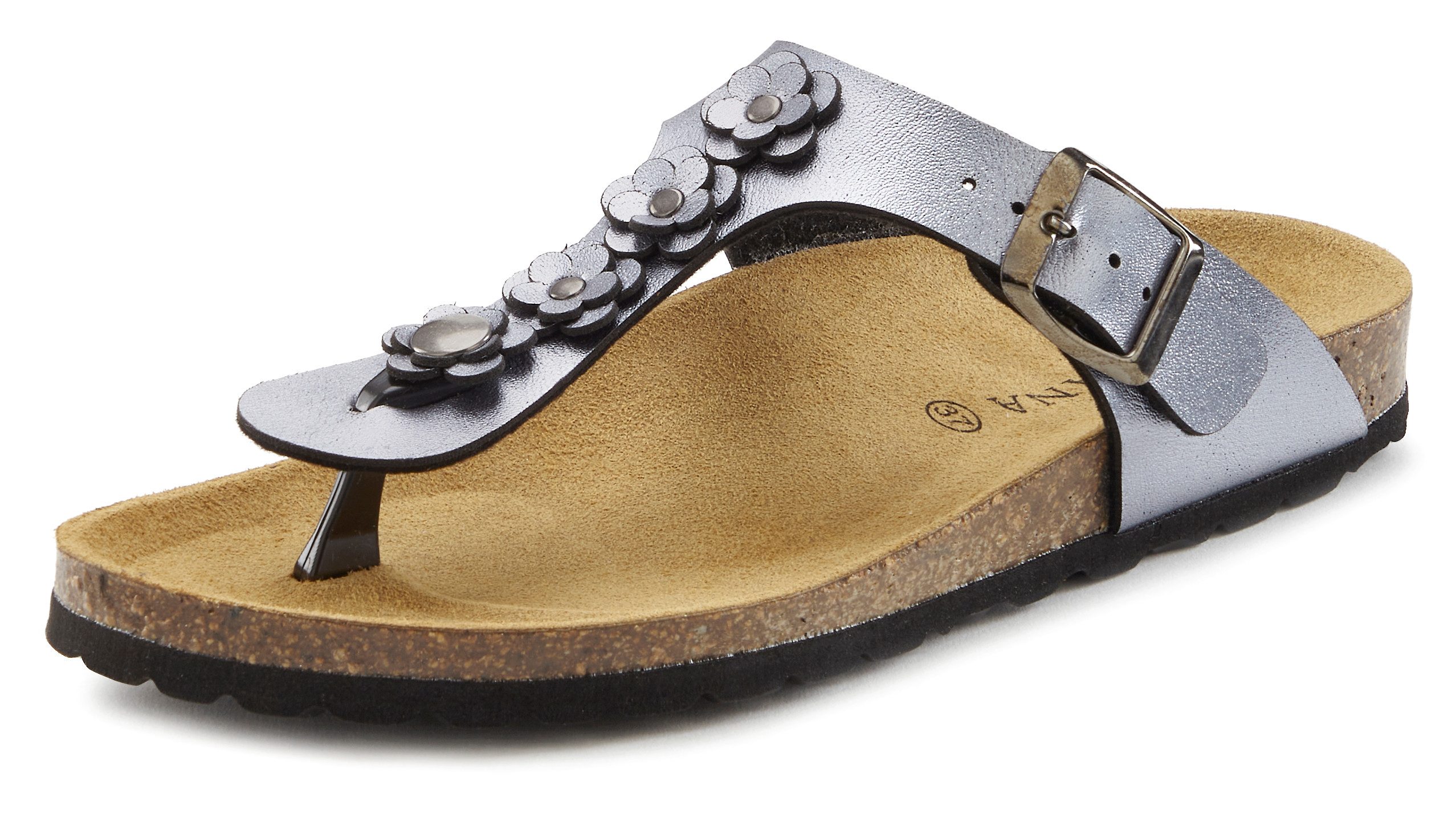 LASCANA Sandale, Pantolette, offener Schuh, Sommerschuh, Zehentrenner mit k günstig online kaufen