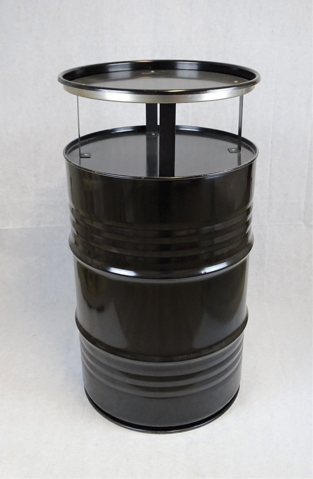 SRM Design Stehtisch Fassmöbel Stehtisch Bistro-Tisch Partytisch Schwarz Ø 57cm Höhe 108cm