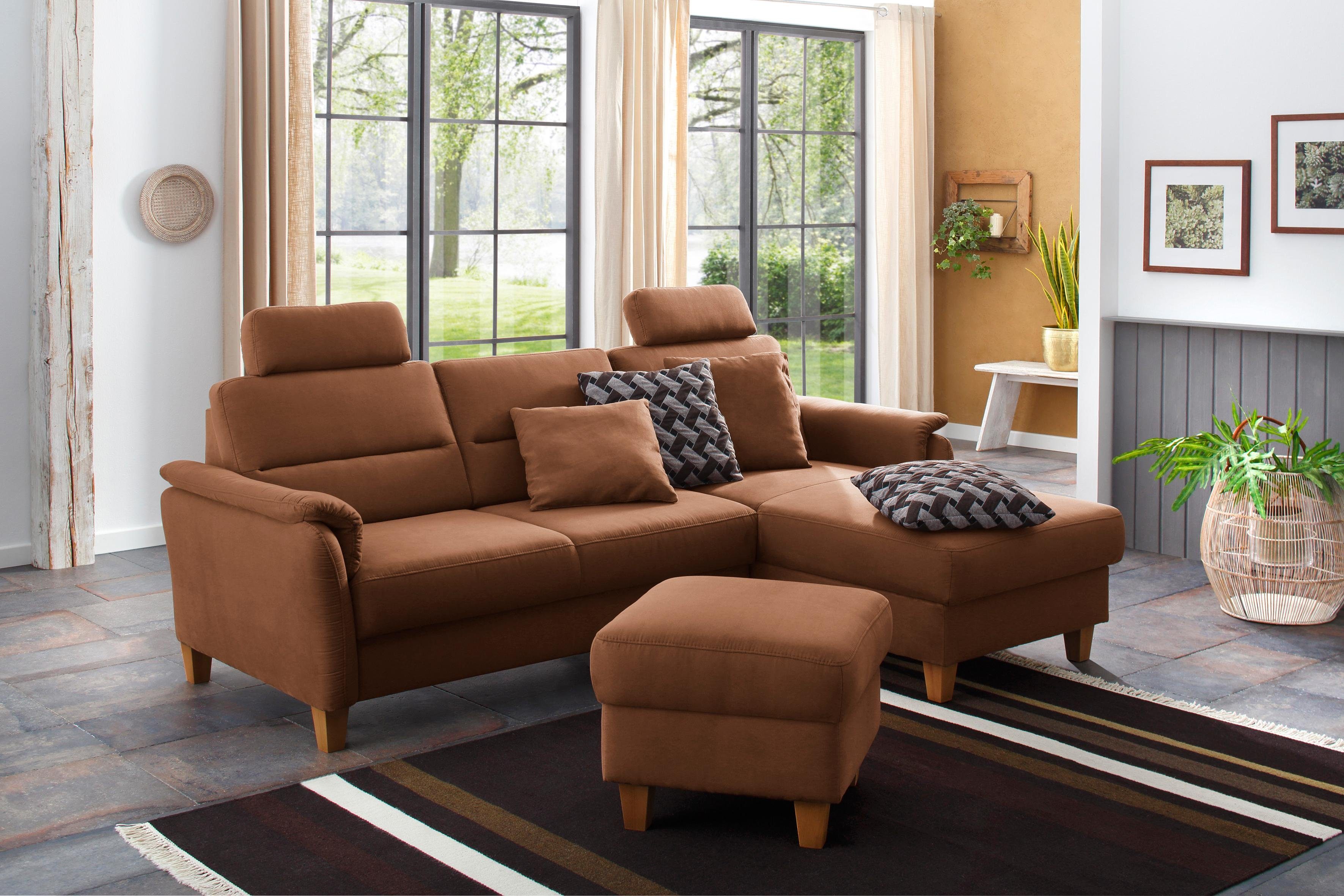Home affaire Ecksofa Palmera L-Form, Federkern, günstig online kaufen