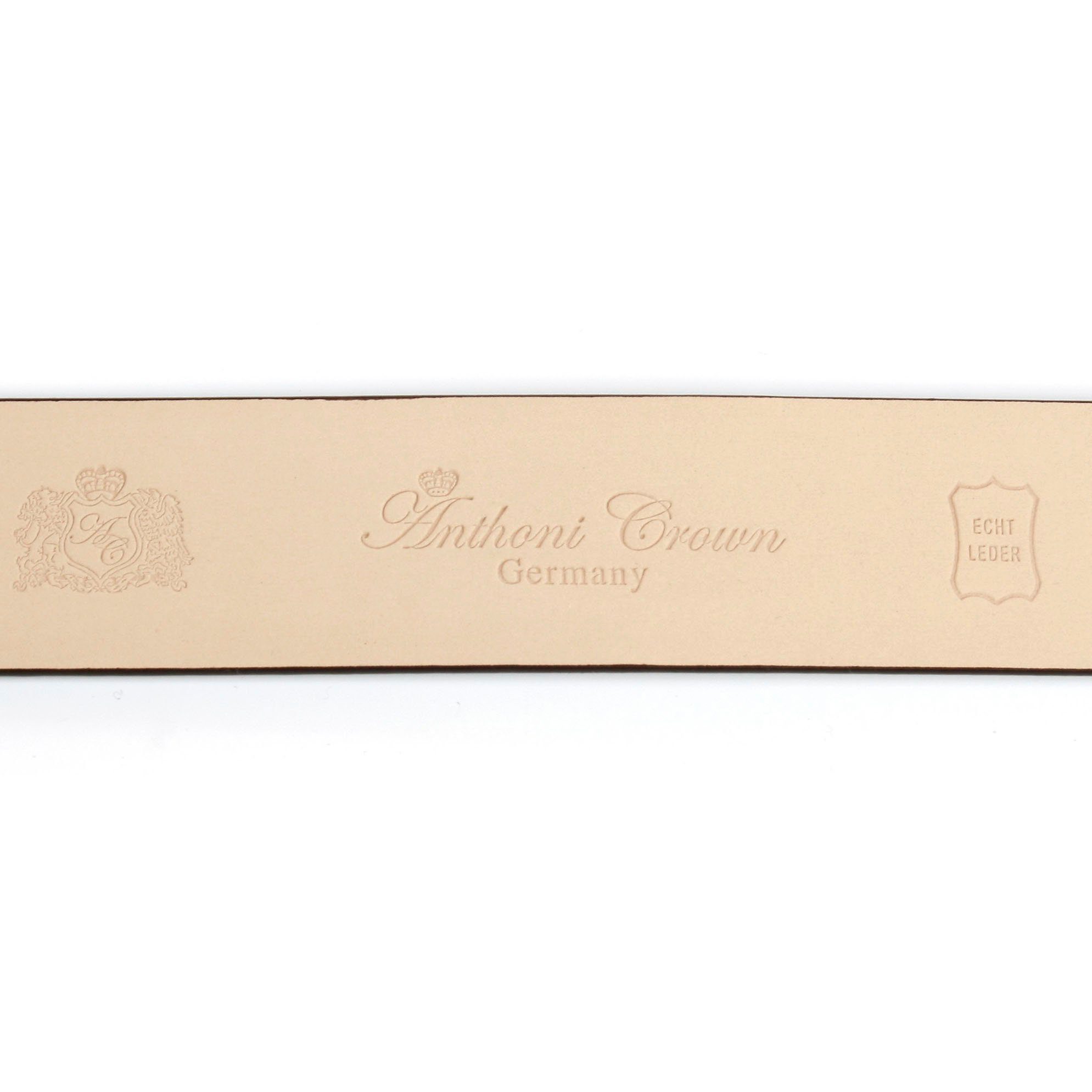Anthoni Crown Ledergürtel mit filigraner goldfarbener günstig online kaufen