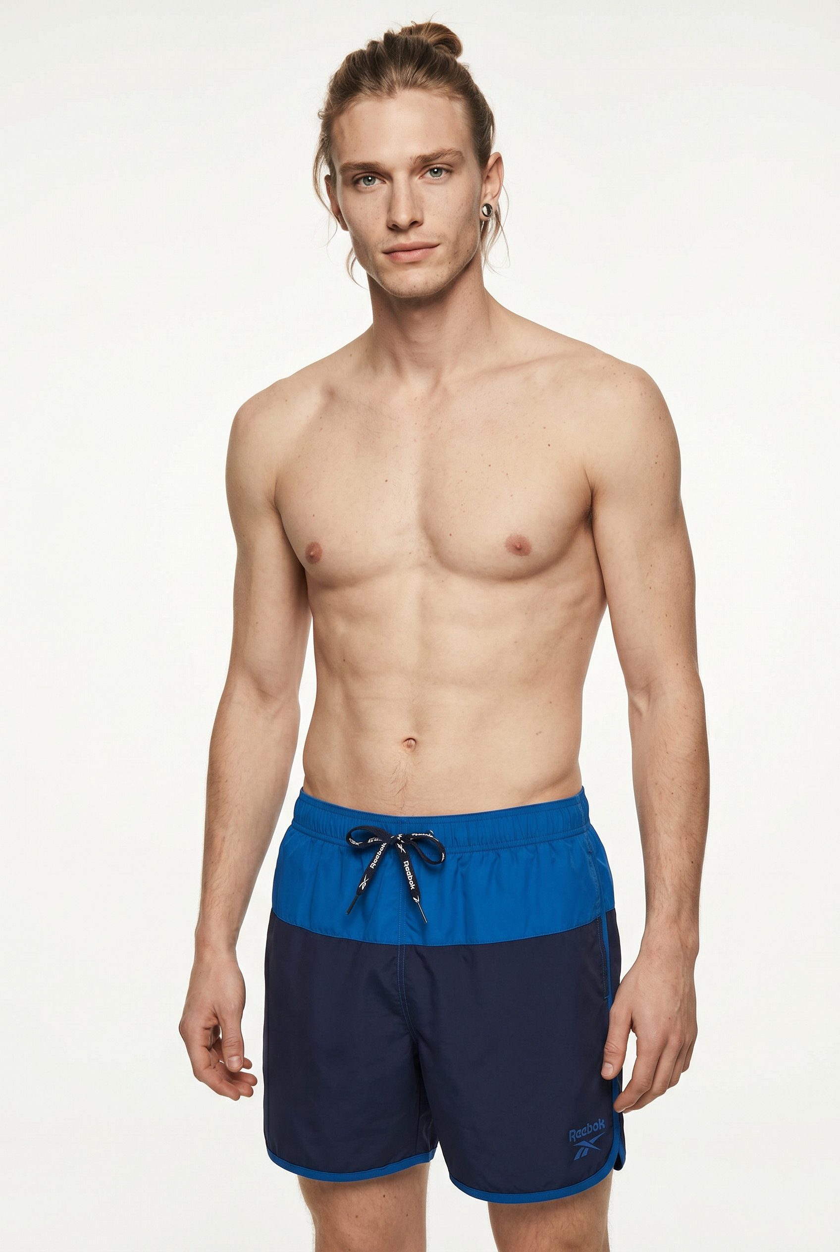 Reebok Badeshorts Troy (1-St) mit Kordelzug und elastischem Bund, mit Logo, schnell trocknend