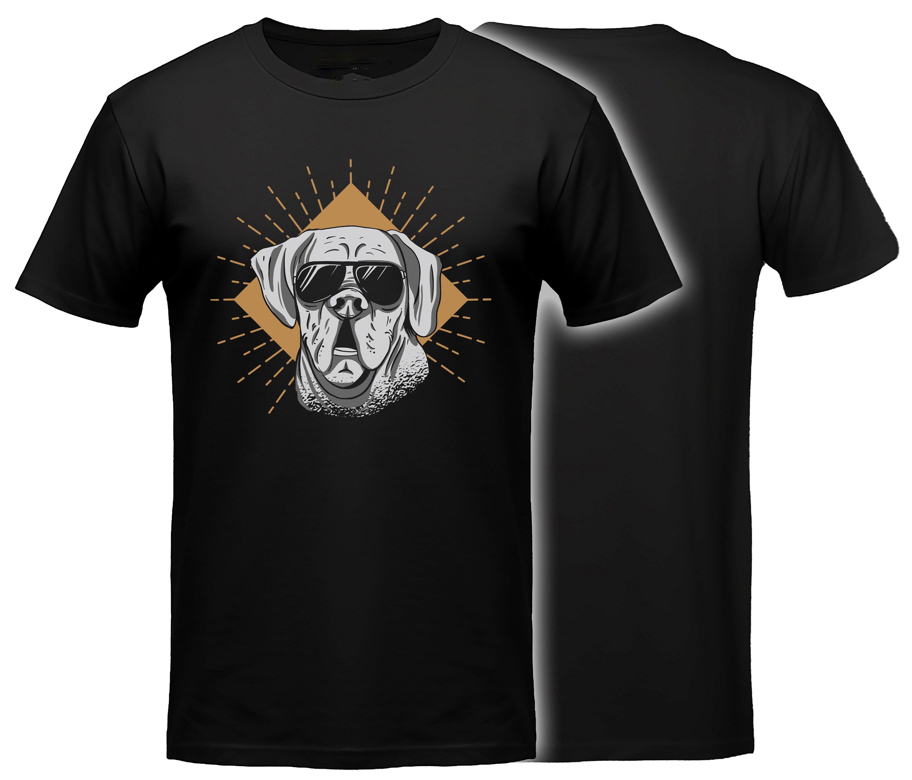 MyDesign24 T-Shirt Hunde print Shirt Hunde T-Shirt schwarz kurzarm Regular Fit i224