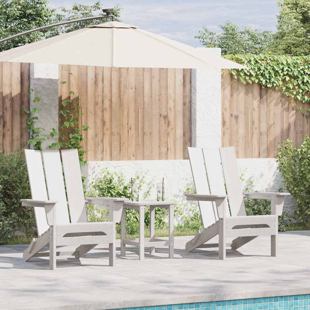 vidaXL Gartenstuhl Gartenstuhl 2 stk. Weiß Polyethylen (2 St)