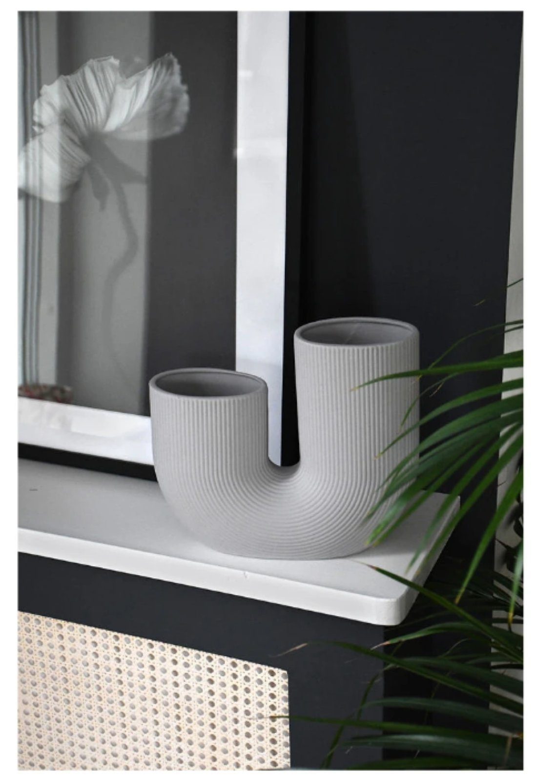 cm, Skandinavische 32 Storefactory Vase, (1 Dekovase Scandinavia Keramik, H BxHxT, Qualität Stravalla St), grau