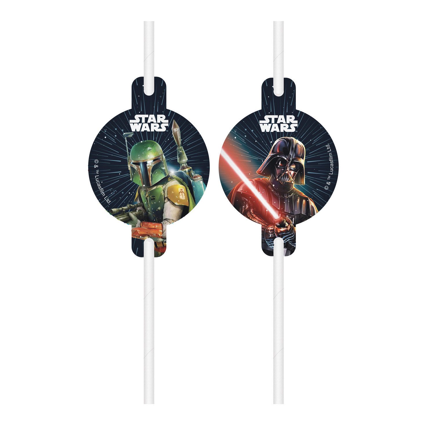 Procos Hängedekoration Trinkhalme Star Wars, 4 Stück FSC