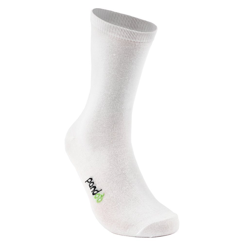 Zellstoff) aus (Bambus Weiß Pack Business 6er Businesssocken Socken, Viskose pandoo