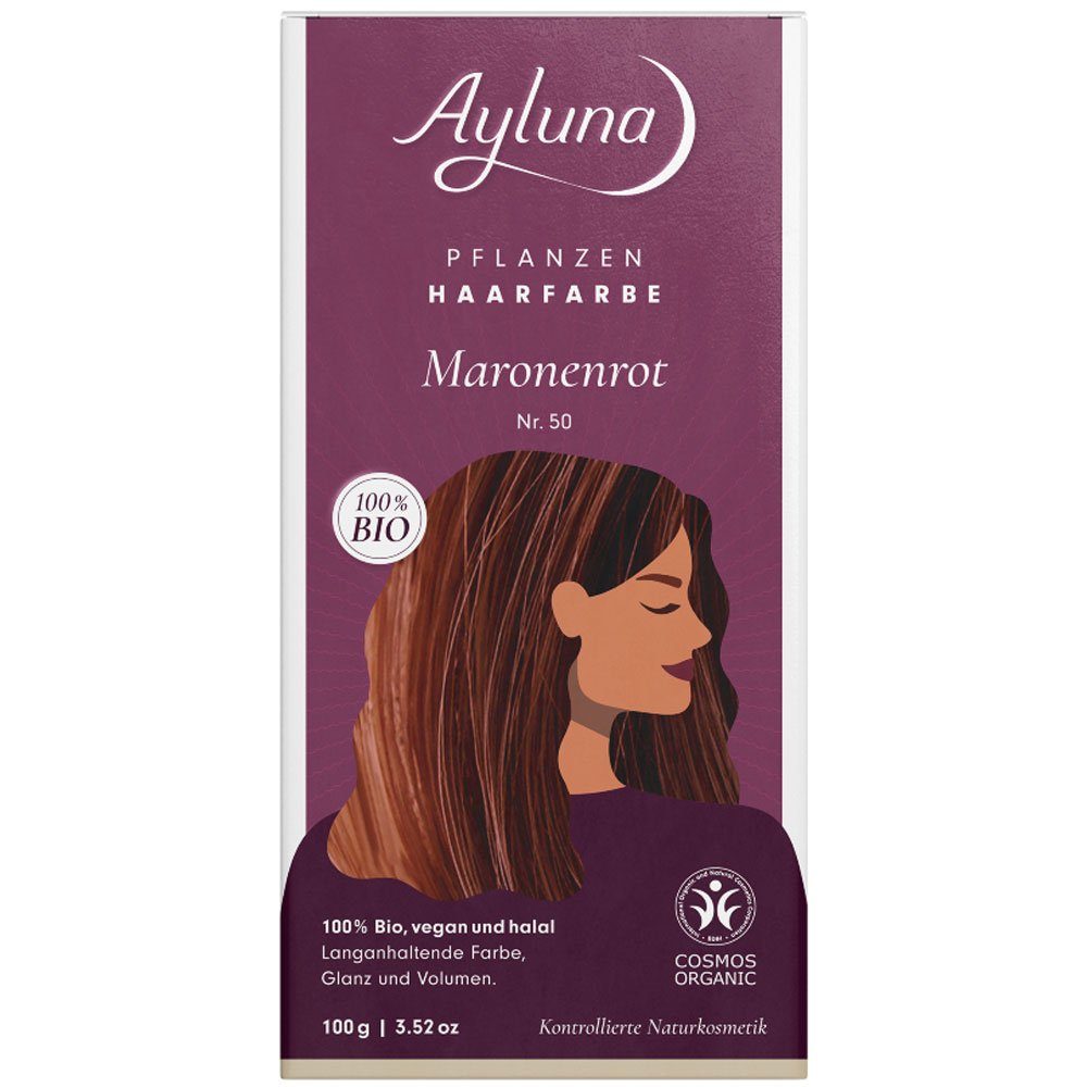 Ayluna Haarfarbe Maronenrot, 100 g