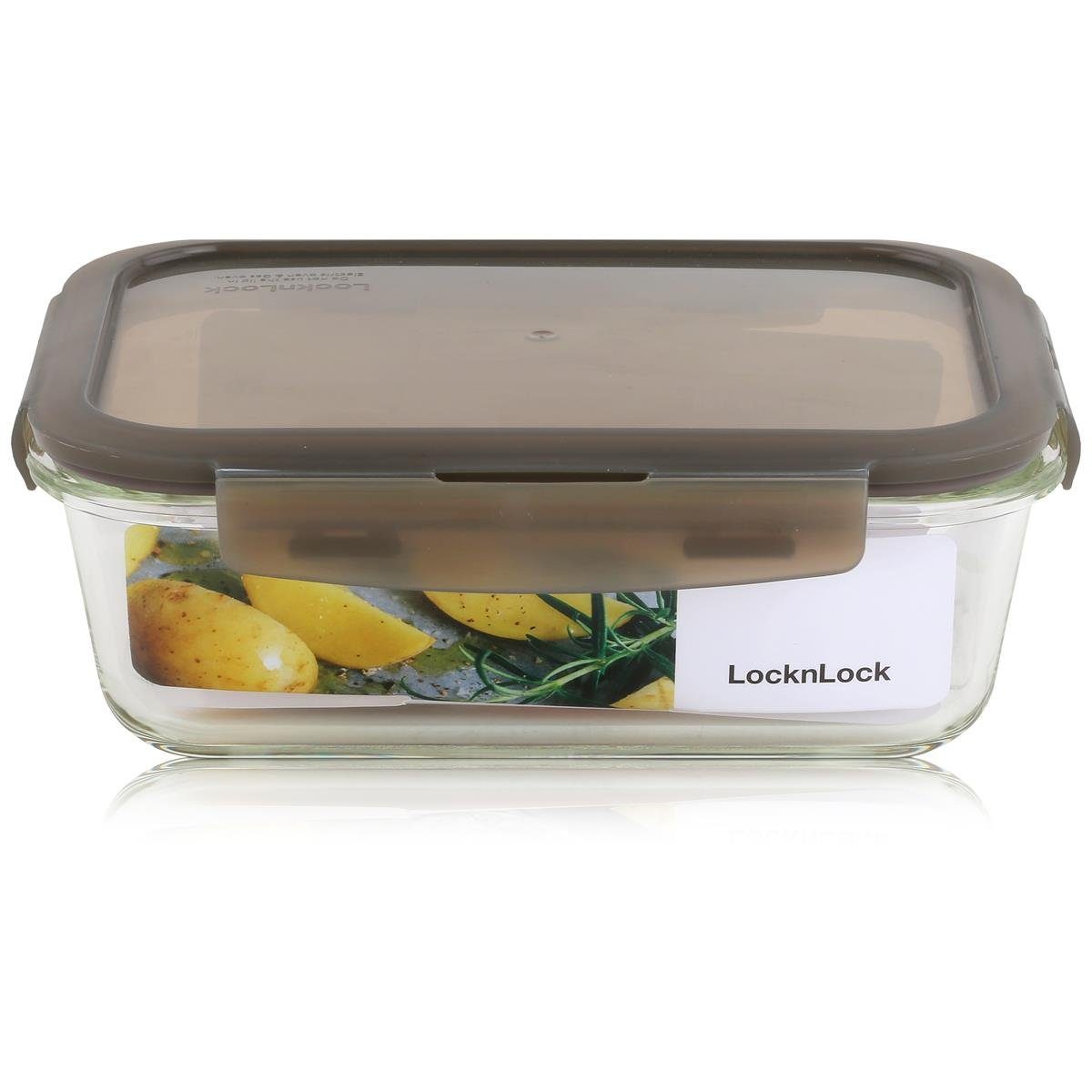 Lock & Lock Frischhaltedosen 6er Set, 600 Ml – Rechteckig, Transparent, Luftdicht & Spülmaschinengeeignet