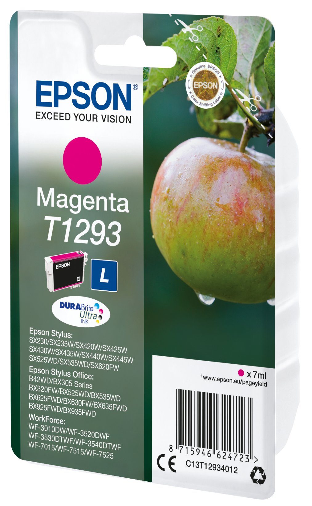 Epson Epson Apple Singlepack T1293 Ultra Tintenpatrone DURABrite Ink Magenta