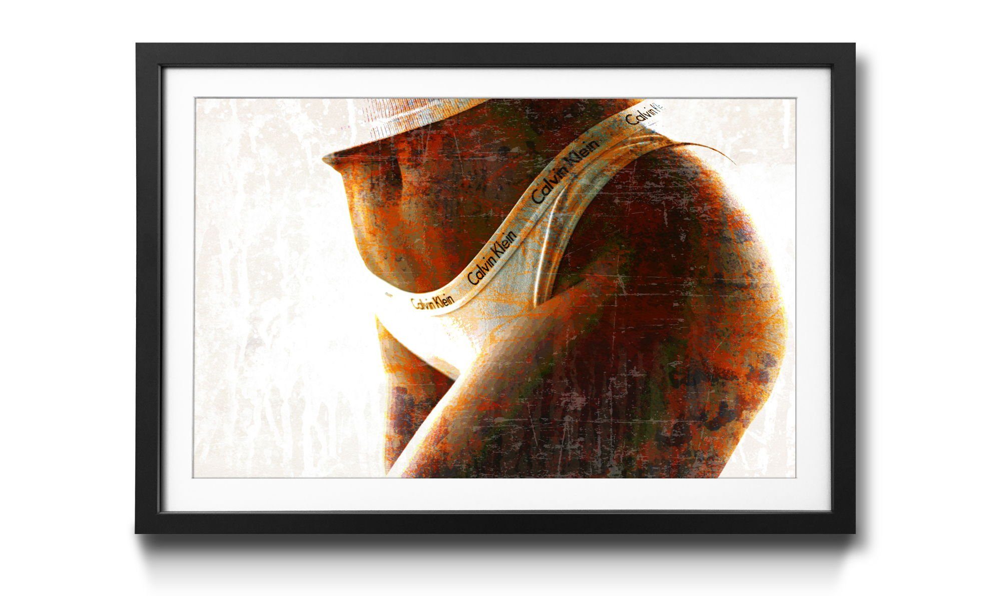 WandbilderXXL Bild mit Rahmen Calvin, Erotik, Wandbild, in 4 Größen erhältlich