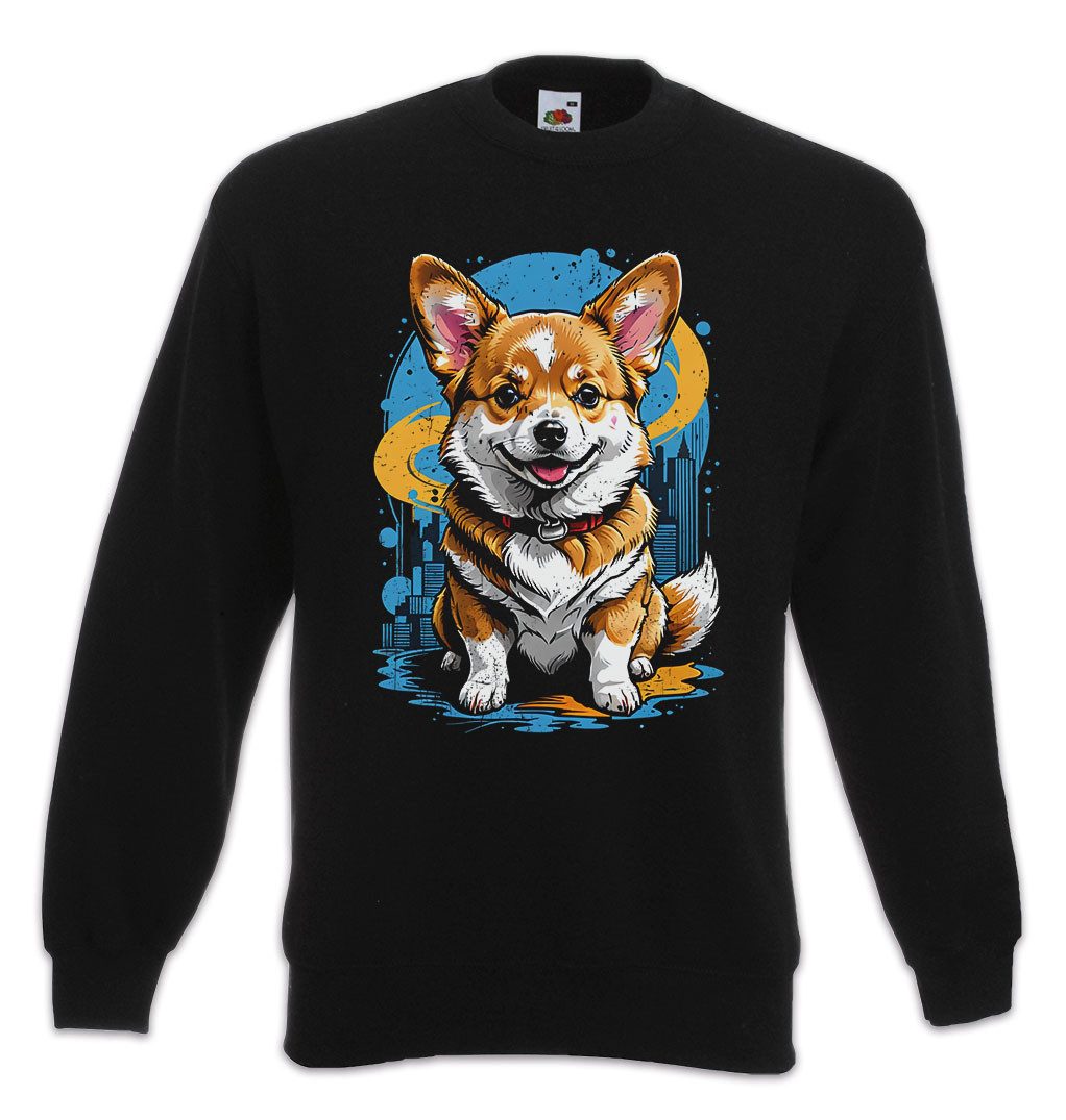 Urban Backwoods Sweatshirt Sweet Corgi Art Sweatshirt Welsh Pembroke Waliser Cardigan Hund Dog (1-tlg) Breed Pet Rasse Züchter