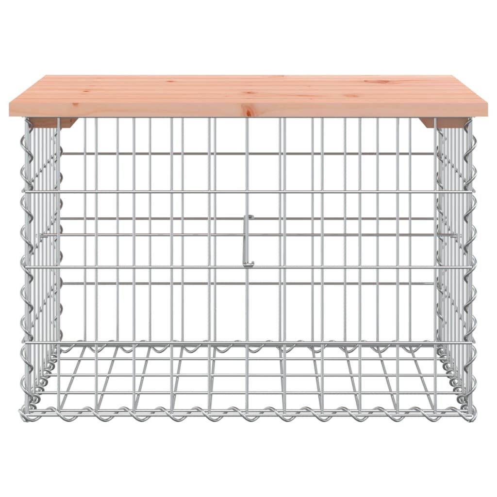 vidaXL Gartenbank Gartenbank aus Gabionen 63x44x42 cm Massivholz Douglasie (1-St)