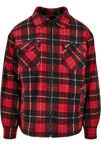 URBAN CLASSICS Outdoorjacke Herren Plaid Teddy Lined Shirt Jacket (1-St)