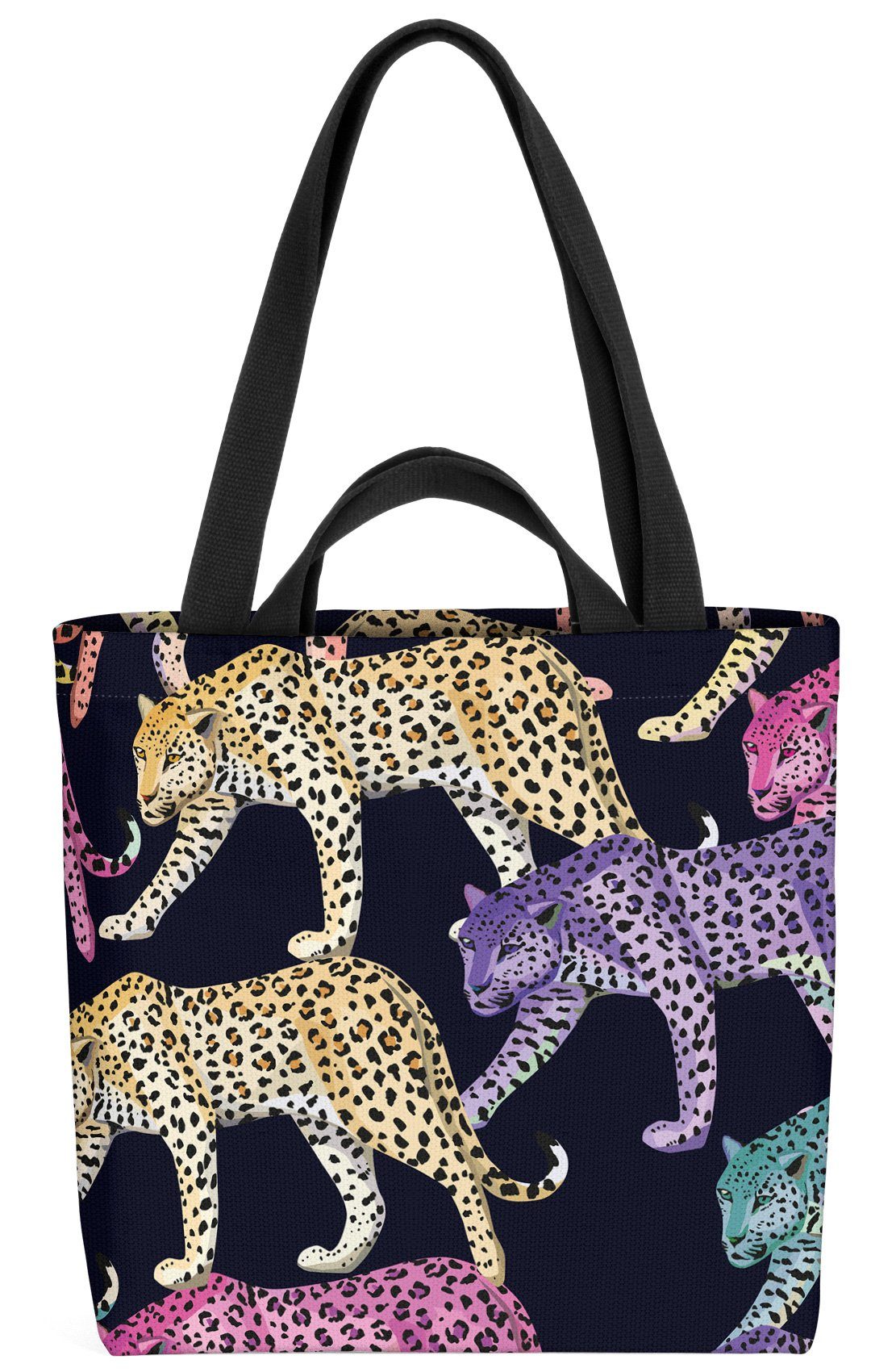 VOID Henkeltasche (1-tlg), Leopard Safari Dschungel Afrika Tiger Ur-Wald Löwe Leo-Muster Wild-Tier