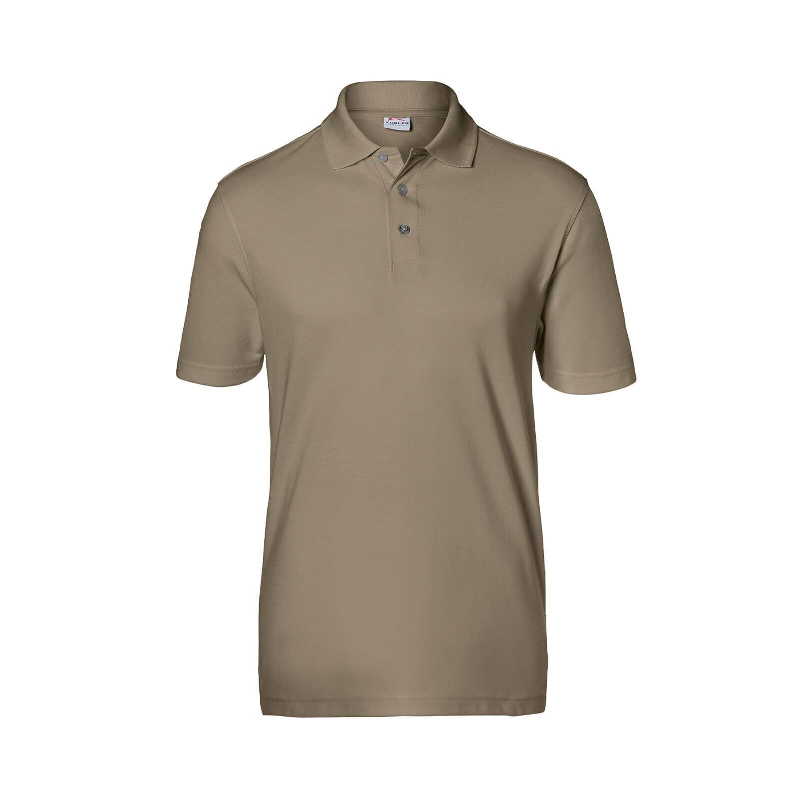 Kübler T-Shirt Kübler Shirts Polo sandbraun