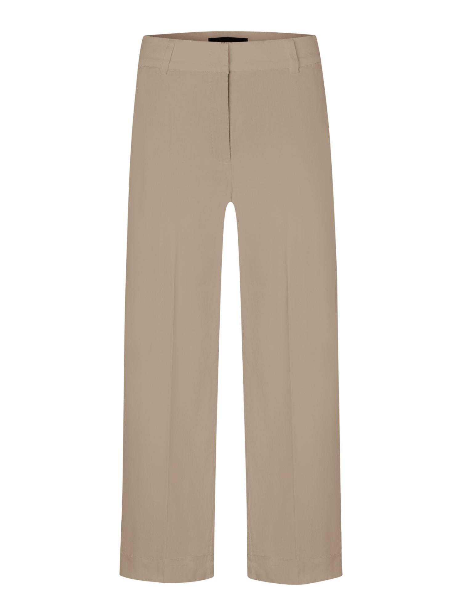 Cambio Stoffhose natur, Casual, Leinen, Unifarben, Wide Leg, Mittel