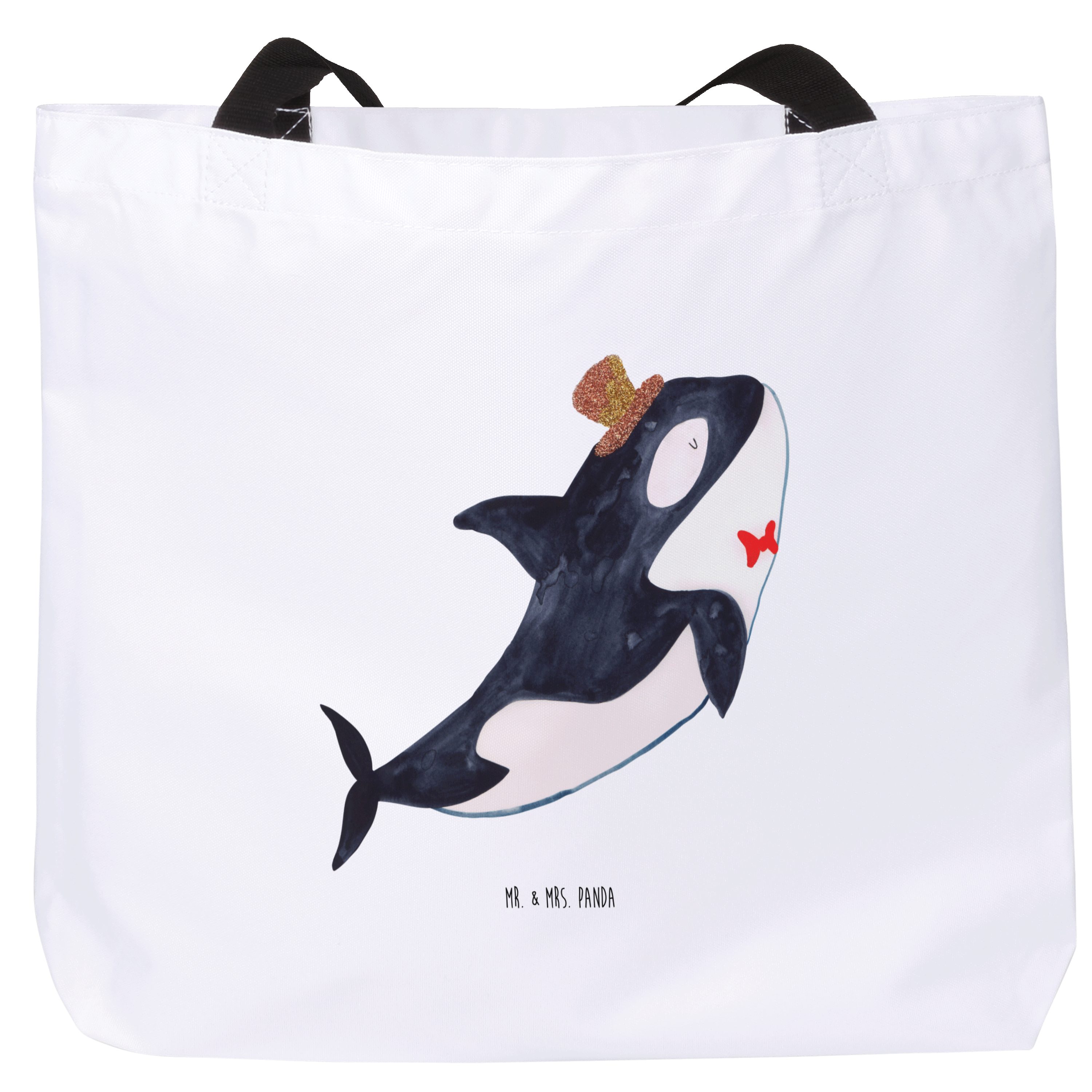 Shopper Orca Zylinder, Schultasche, Weiß, Meer, Strandtasche, Geburtstag, Kon